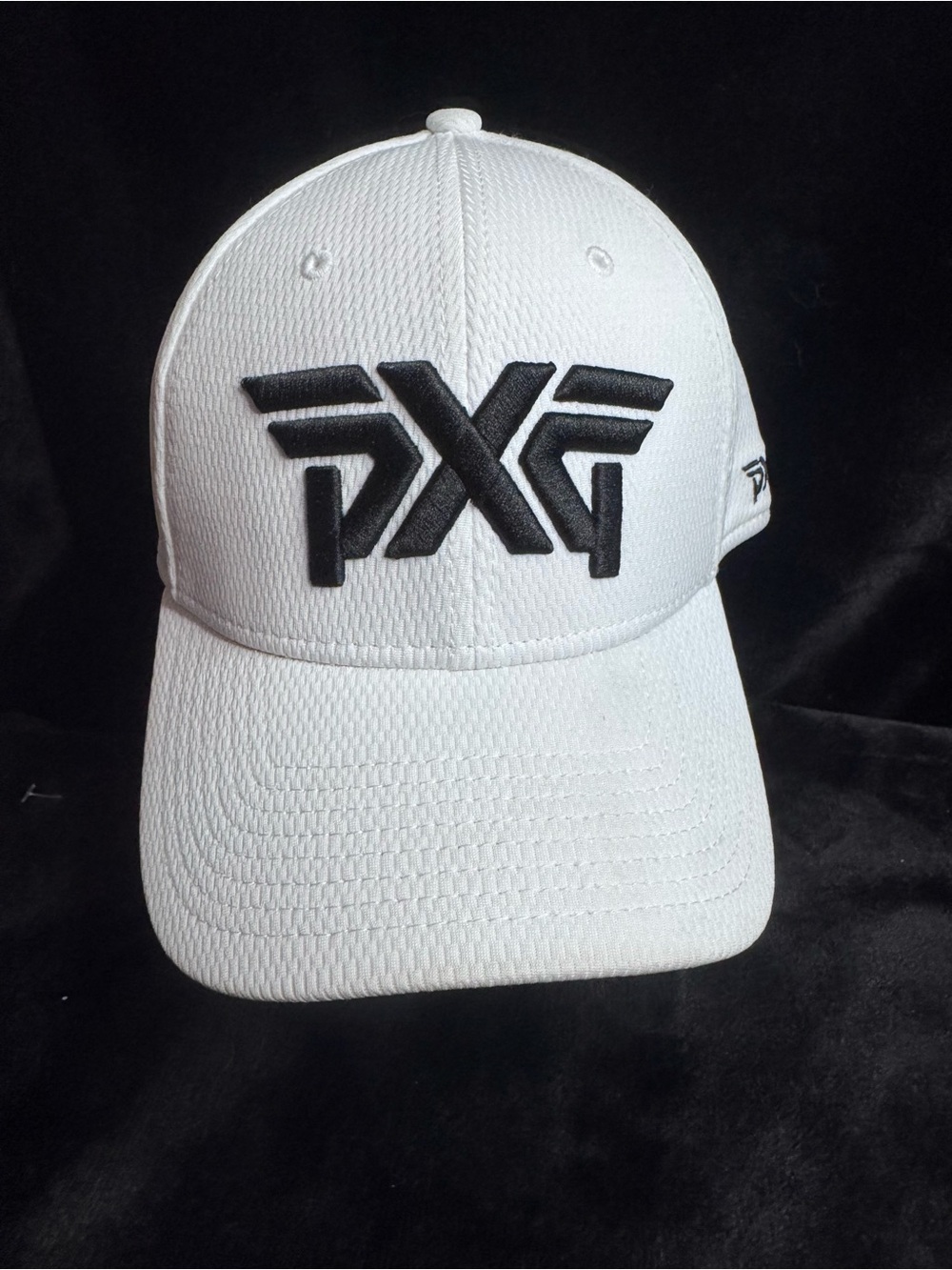 PXG White Cap with Black Embroidered Logo